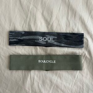 SoulCycle Black Camo and Olive Headbands